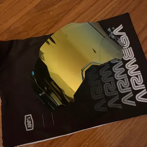 100% Armega Goggles with Gold Mirror Lens