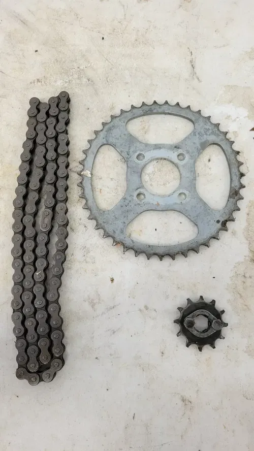 1974 1975 HONDA MR50 49cc Front Rear Sprocket w/ Drive Chain EUC OEM