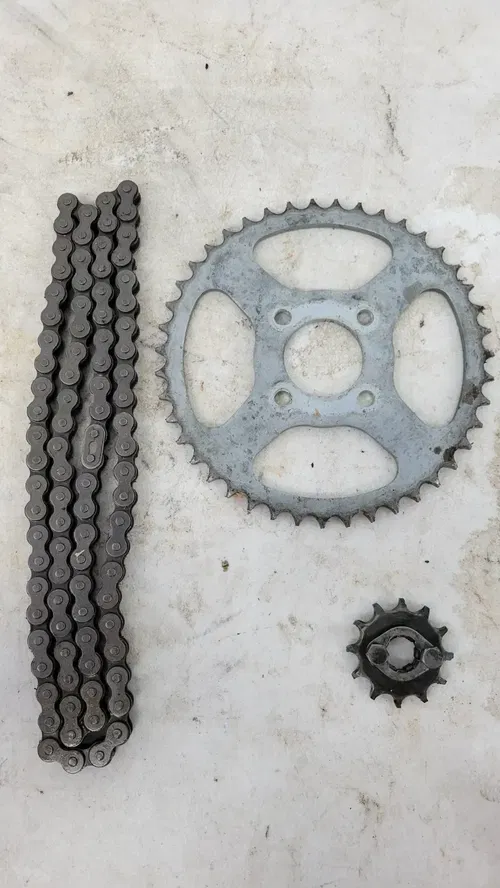 1974 1975 HONDA MR50 49cc Front Rear Sprocket w/ Drive Chain EUC OEM