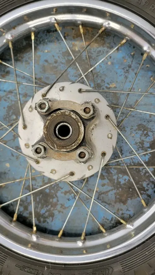 1974 1975 HONDA MR50 49cc Front Wheel w/ 2.50-14 Cheng Shin Tire EUC OEM