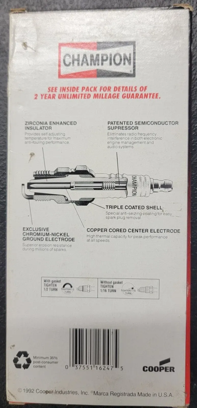 Champion Spark Plugs 25 RV17YC 8 Pack NOS Free Shipping