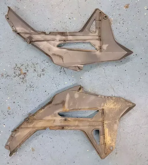 2022 Honda CRF250R Plastics Black Shrouds Fenders Side / Seat Cover Grapkics A/M