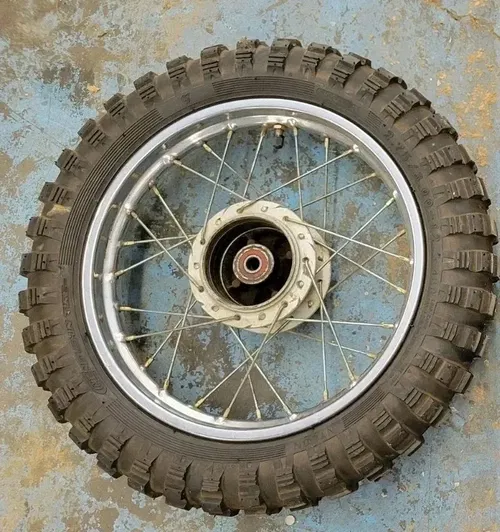 1974 1975 HONDA MR50 49cc Rear Wheel w/ 2.75/3.00-12 Cheng Shin Tire EUC OEM