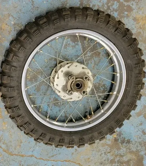 1974 1975 HONDA MR50 49cc Rear Wheel w/ 2.75/3.00-12 Cheng Shin Tire EUC OEM
