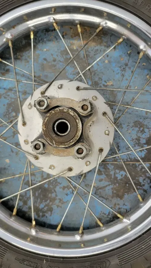 1974 1975 HONDA MR50 49cc Rear Wheel w/ 2.75/3.00-12 Cheng Shin Tire EUC OEM