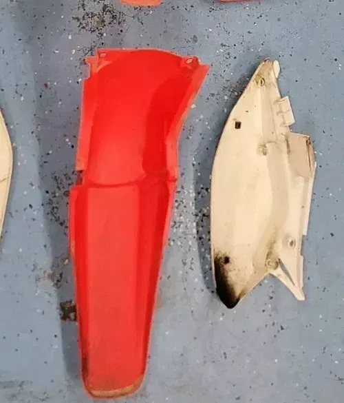 2007 Honda CR250R Plastics Set Red Shrouds Fenders Side Covers Number Plate OEM