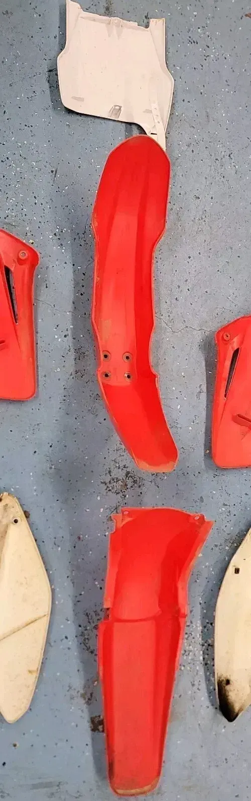 2007 Honda CR250R Plastics Set Red Shrouds Fenders Side Covers Number Plate OEM