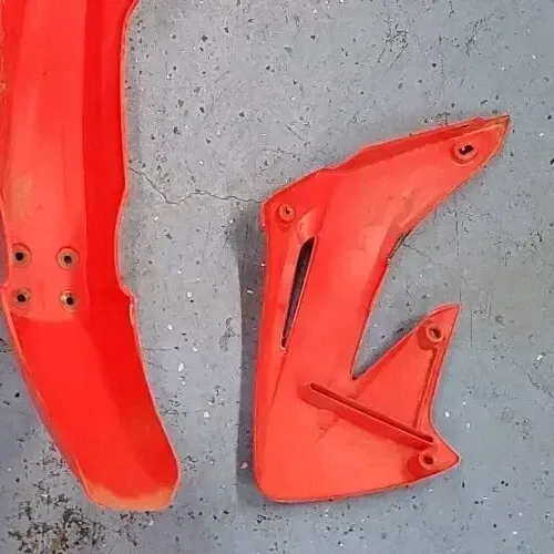 2007 Honda CR250R Plastics Set Red Shrouds Fenders Side Covers Number Plate OEM