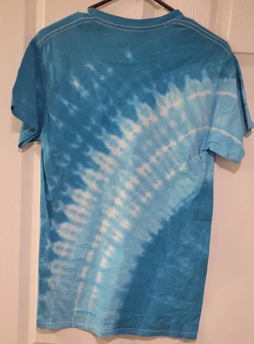 Gildan Tie Dye Shirt Small Colorful Accordion Hippie Psychedelic Short Sleeve
