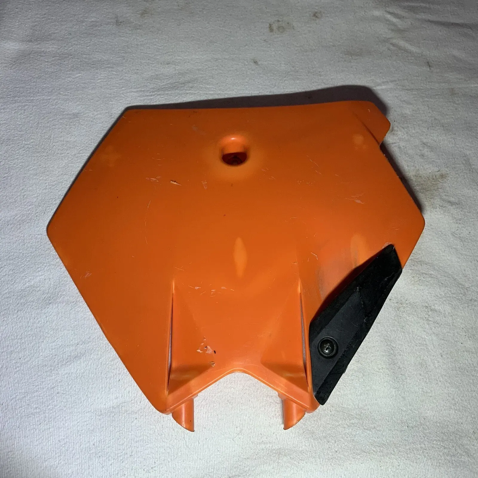 03-08 KTM 85 ORANGE FRONT PLATE NUMBER COVER FAIRING COWL 4700800700004