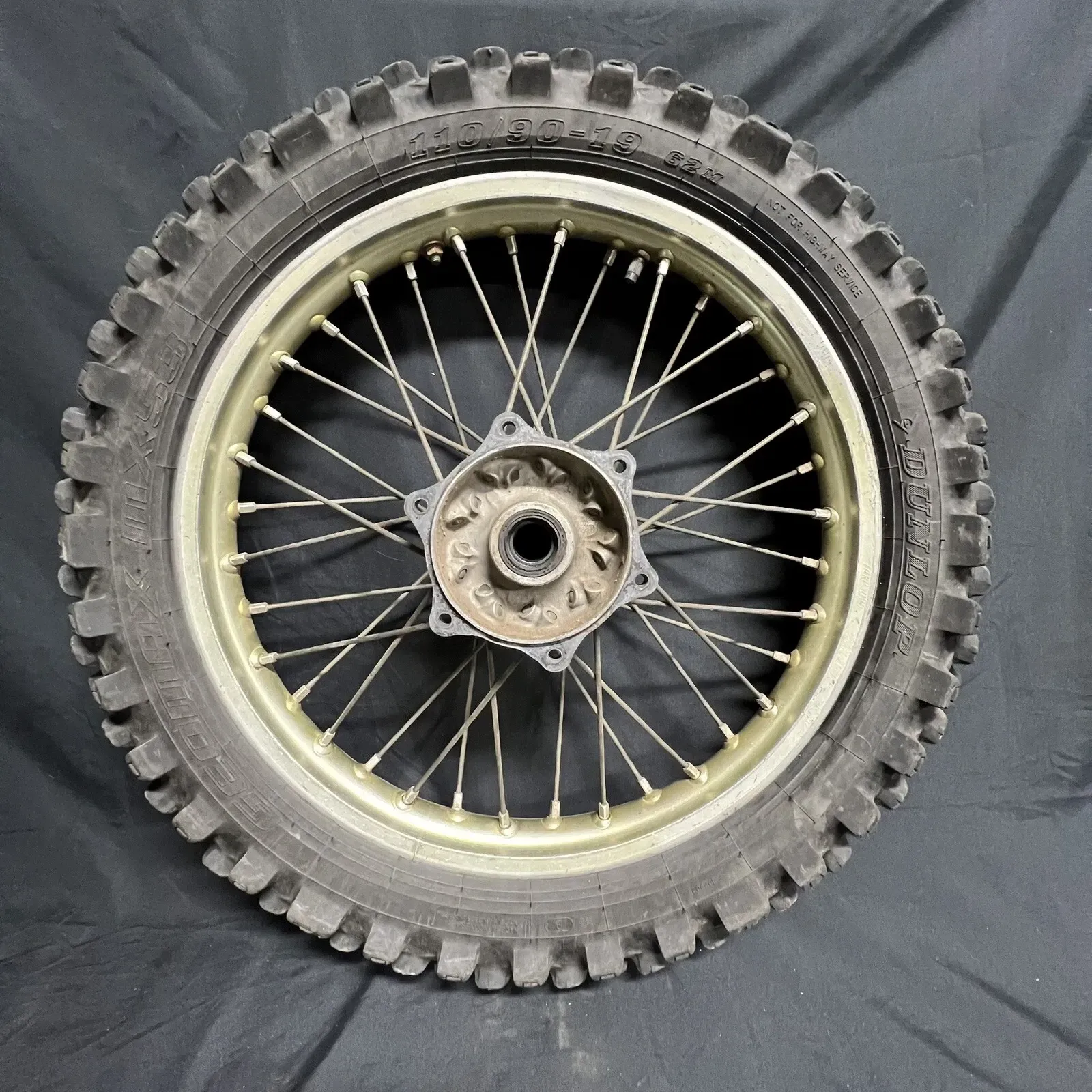 2009 07-22 SUZUKI RMZ250 OEM EXCEL REAR BACK WHEEL RIM HUB TIRE ROTOR 19 x 1.85"