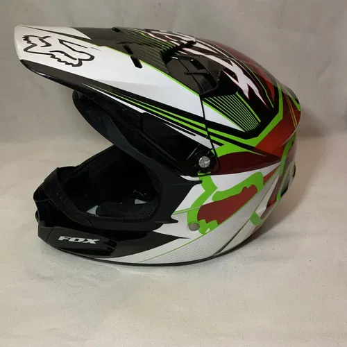Fox V1 Radeon Race Full Motocross Helmet, Youth Medium, DOT APPROVED, Rare