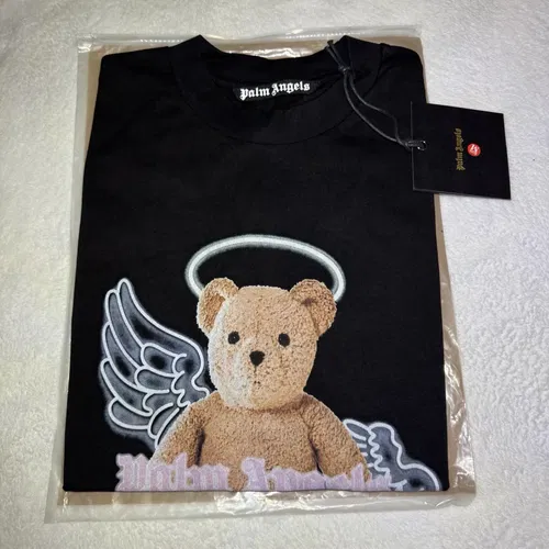 New With Tags Palm Angels Bear Angel Logo Over Tee Style Curved Logo Medium