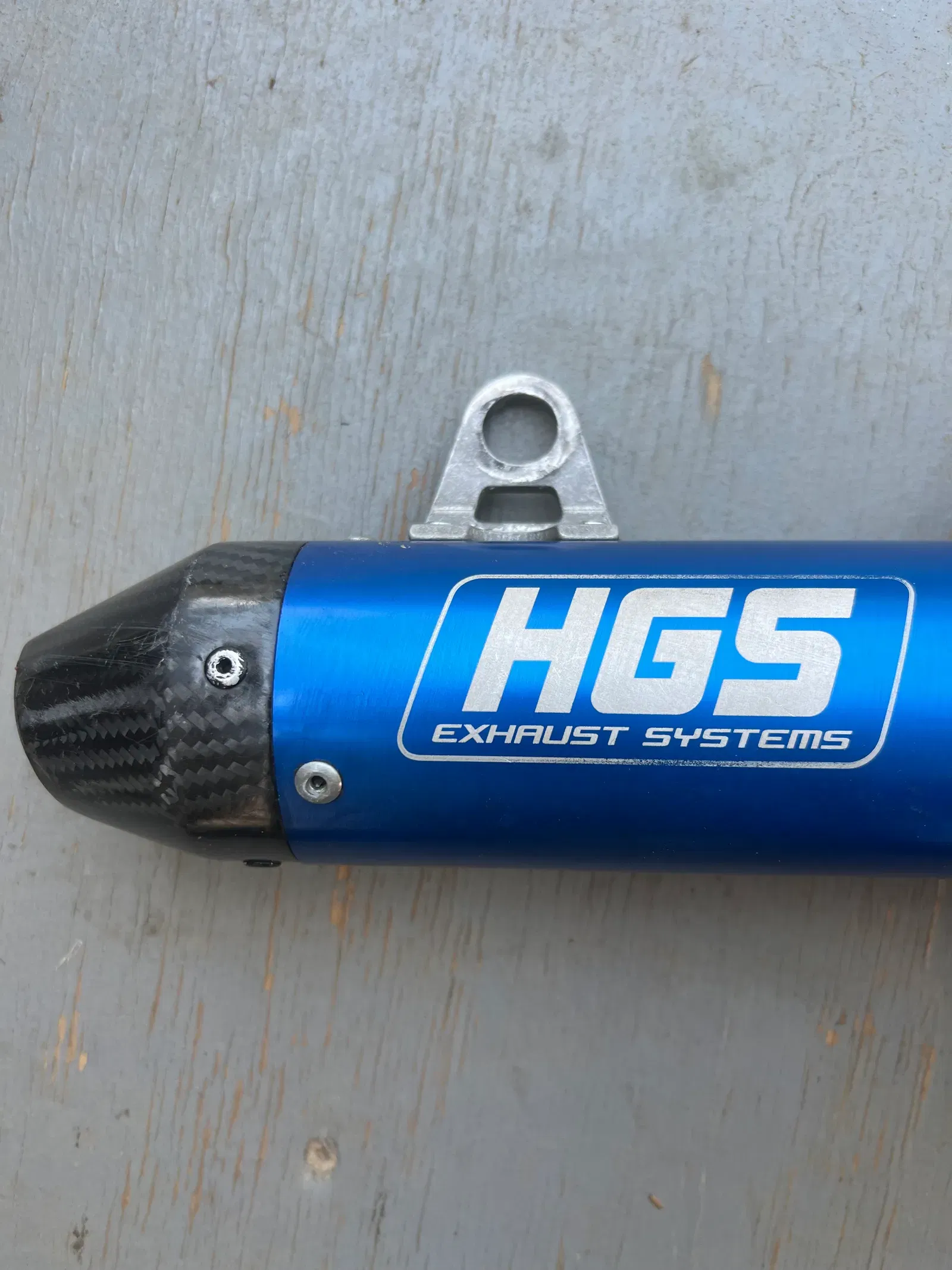 HGS Exhaust Silencer Blue Carbon - Yamaha YZ65