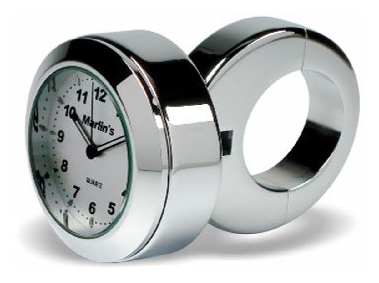 Marlin's Clock / Thermometer With Classic Adjustable Handlebar Mount undefined