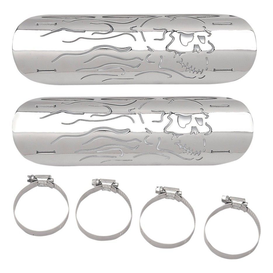 Drag Specialties Flame Skull Heat Shield undefined