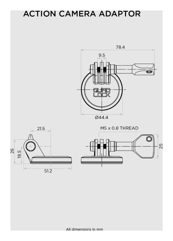 Quad Lock ACTION CAMERA ADAPTOR