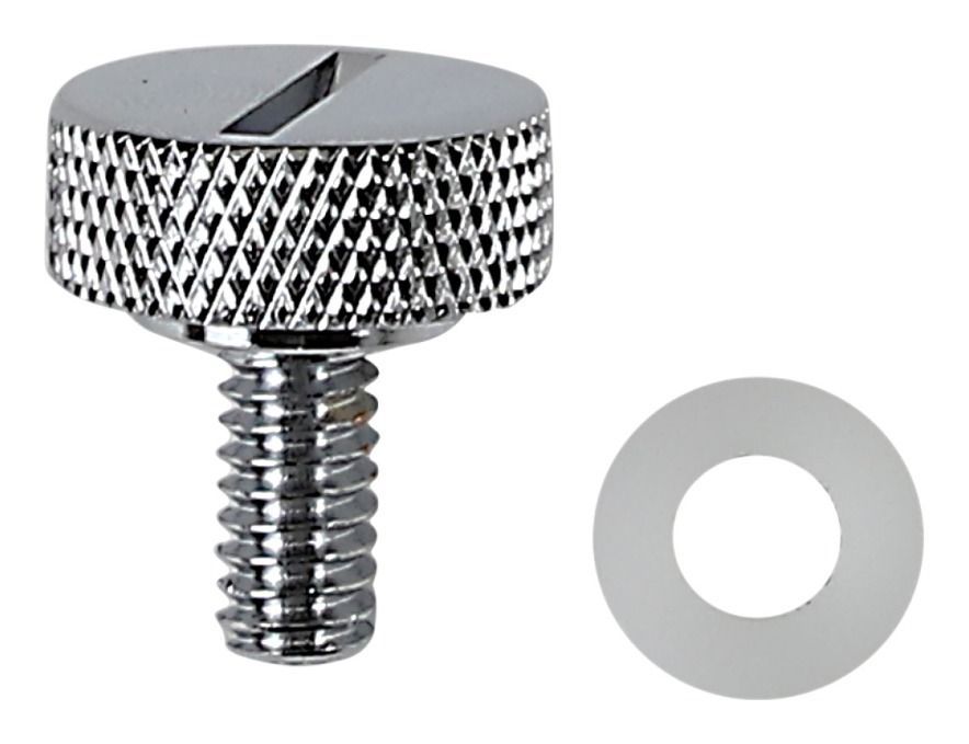 Drag Specialties Seat Knob 1/4"-20 Slot / Chrome