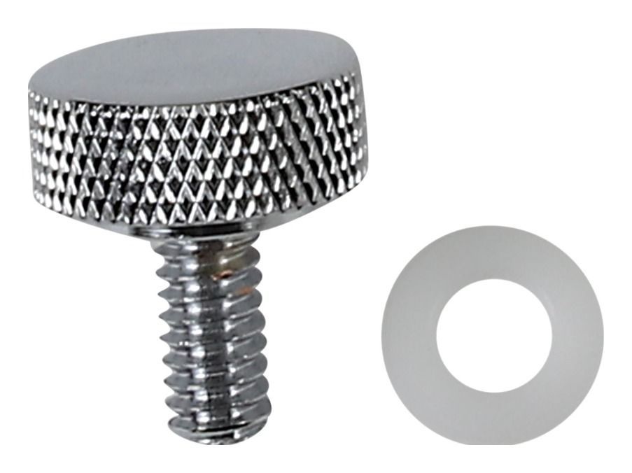 Drag Specialties Seat Knob 1/4"-20 Smooth / Chrome