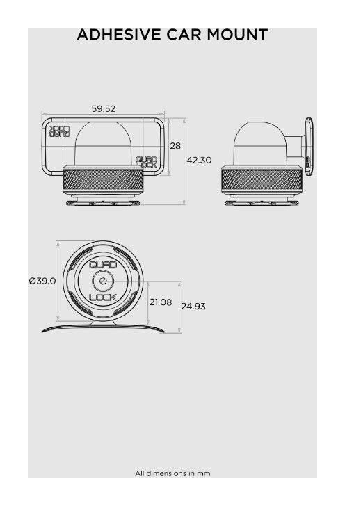 Quad Lock DASH/CONSOLE CAR MNT