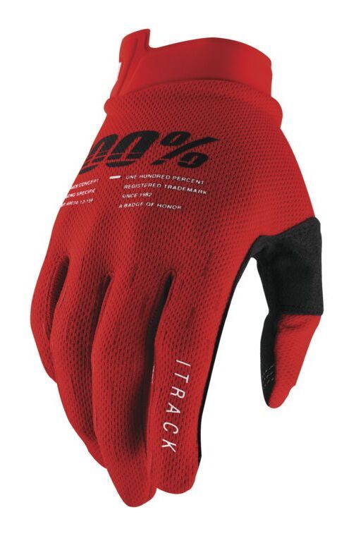 100% ITRACK GLV RED SML