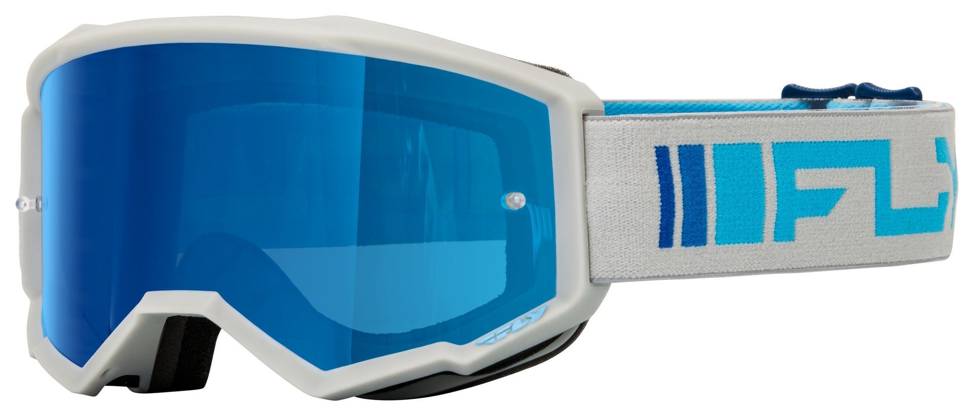 Fly Racing Youth Zone Goggles Blue Mirror/Smoke