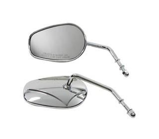 V-Twin Mfg. Rectangle Round Stem Mirror Set undefined