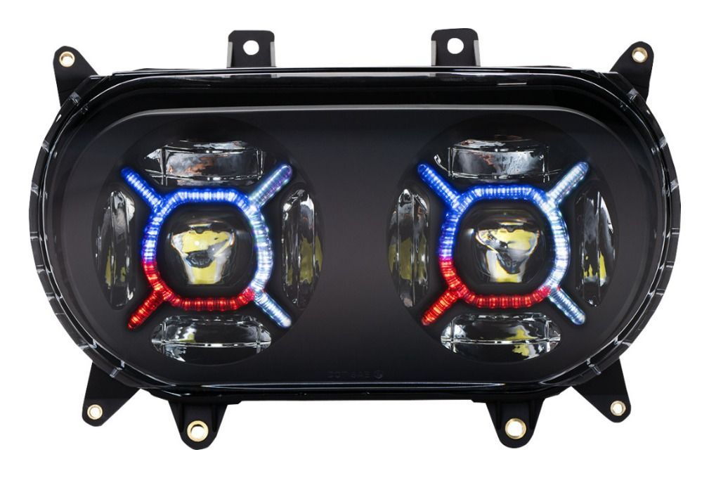 Custom Dynamics ProGLOW Double-X LED Headlights for Harley Road Glide 2015-2025 N/A