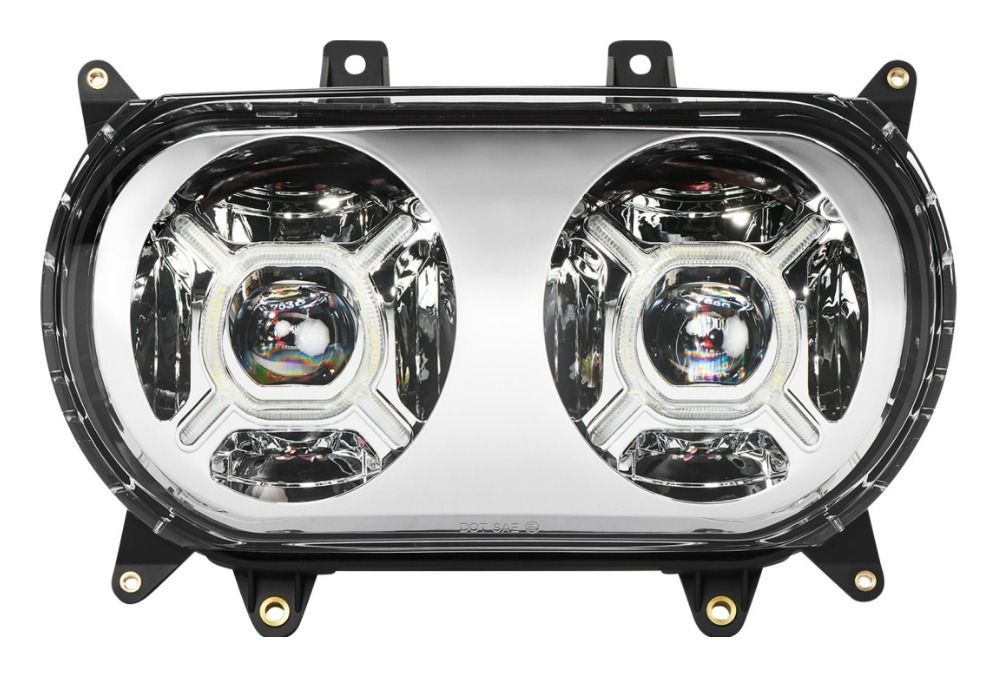 Custom Dynamics ProGLOW Double-X LED Headlights for Harley Road Glide 2015-2025 N/A