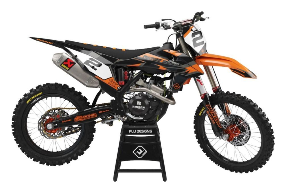 FLU Designs PTS 6 Graphics Kit KTM 125cc-450cc 2013-2016 undefined
