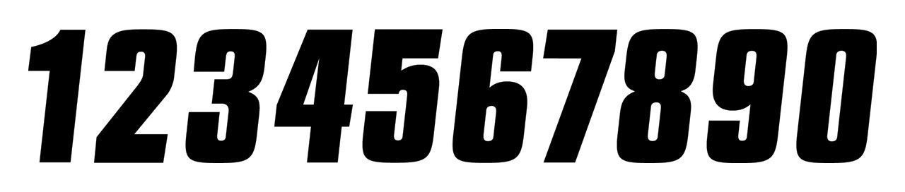 Factory Effex Factory Numbers Black 2 6"