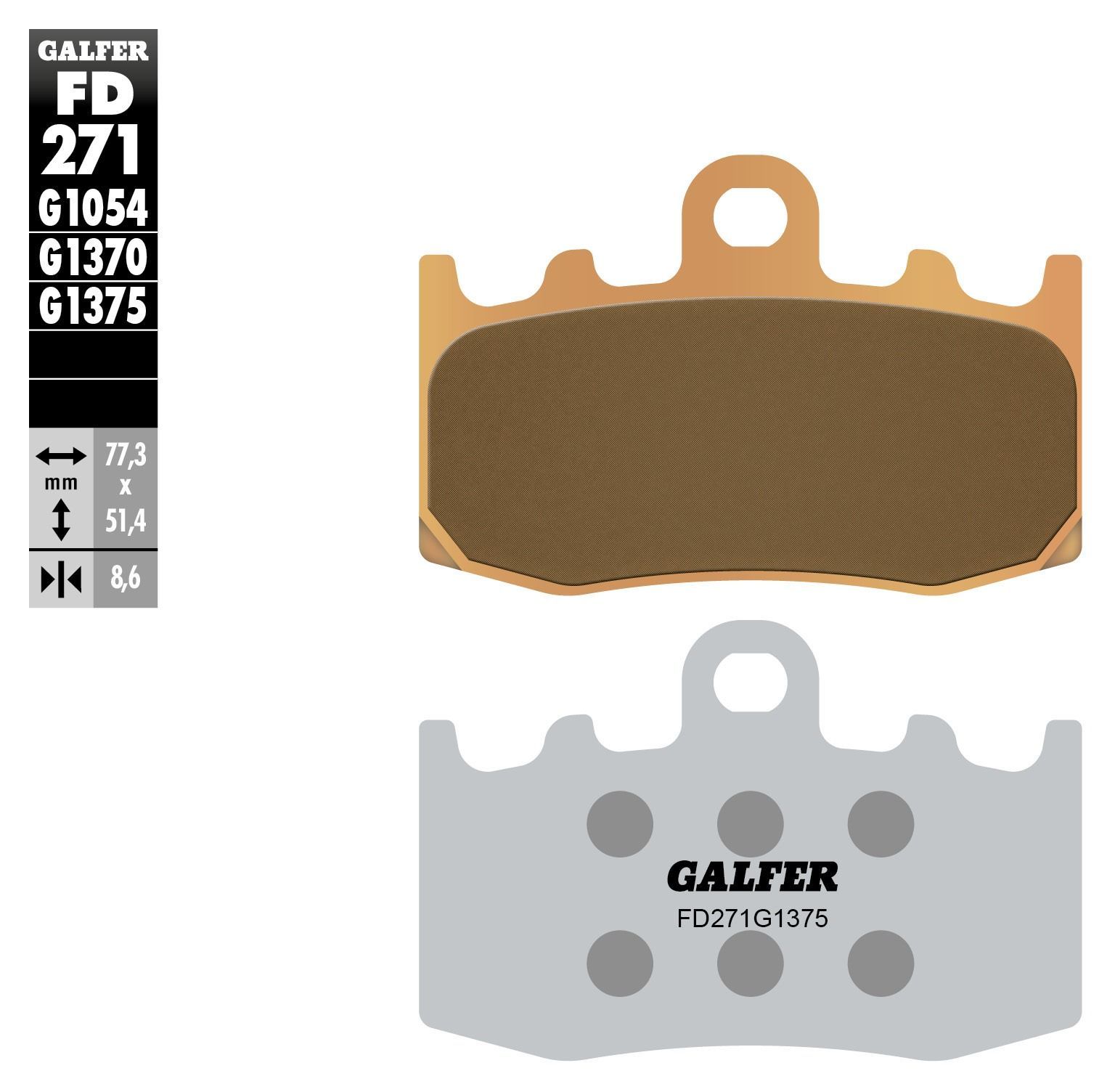 Galfer HH Sintered Ceramic Front Brake Pads FD271 undefined