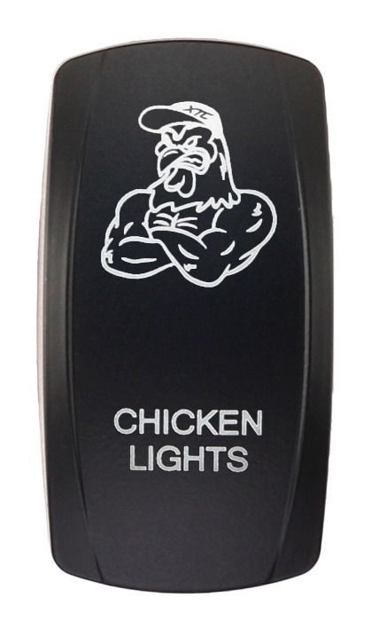 XTC Power Products Dash Switch Rocker Face - Chicken Lights undefined