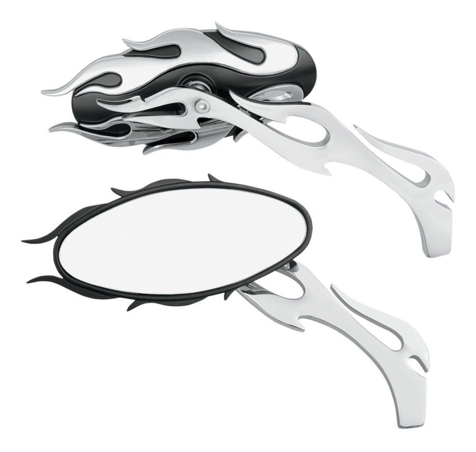 Drag Specialties Oval Flame Mirrors undefined
