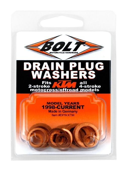 Bolt Hardware Drain Plug Washer Set For KTM Off Road Models undefined