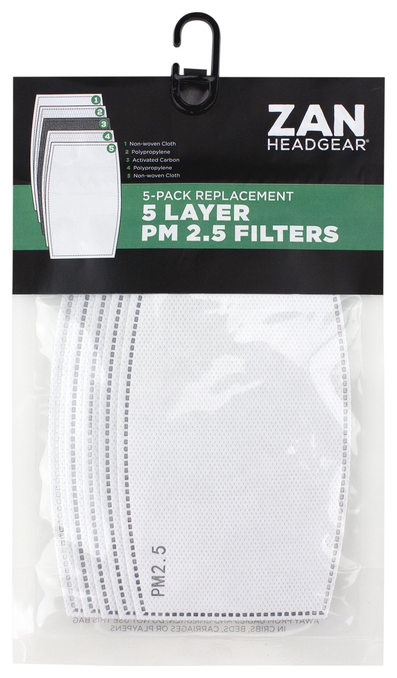 ZANheadgear Replacement PM 2.5 Filter 5/Pk undefined