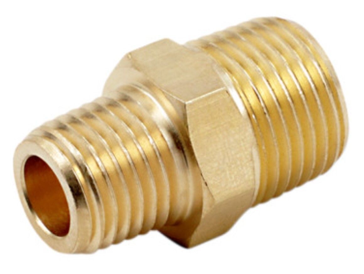 Kleinn Air Fitting Hex Adapters 3/8" Male to 1/4" Male