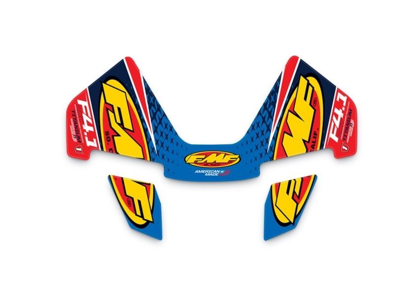 FMF Replacement Exhaust Decals Factory 4.1 Aluminum RCT End Cap Wrap