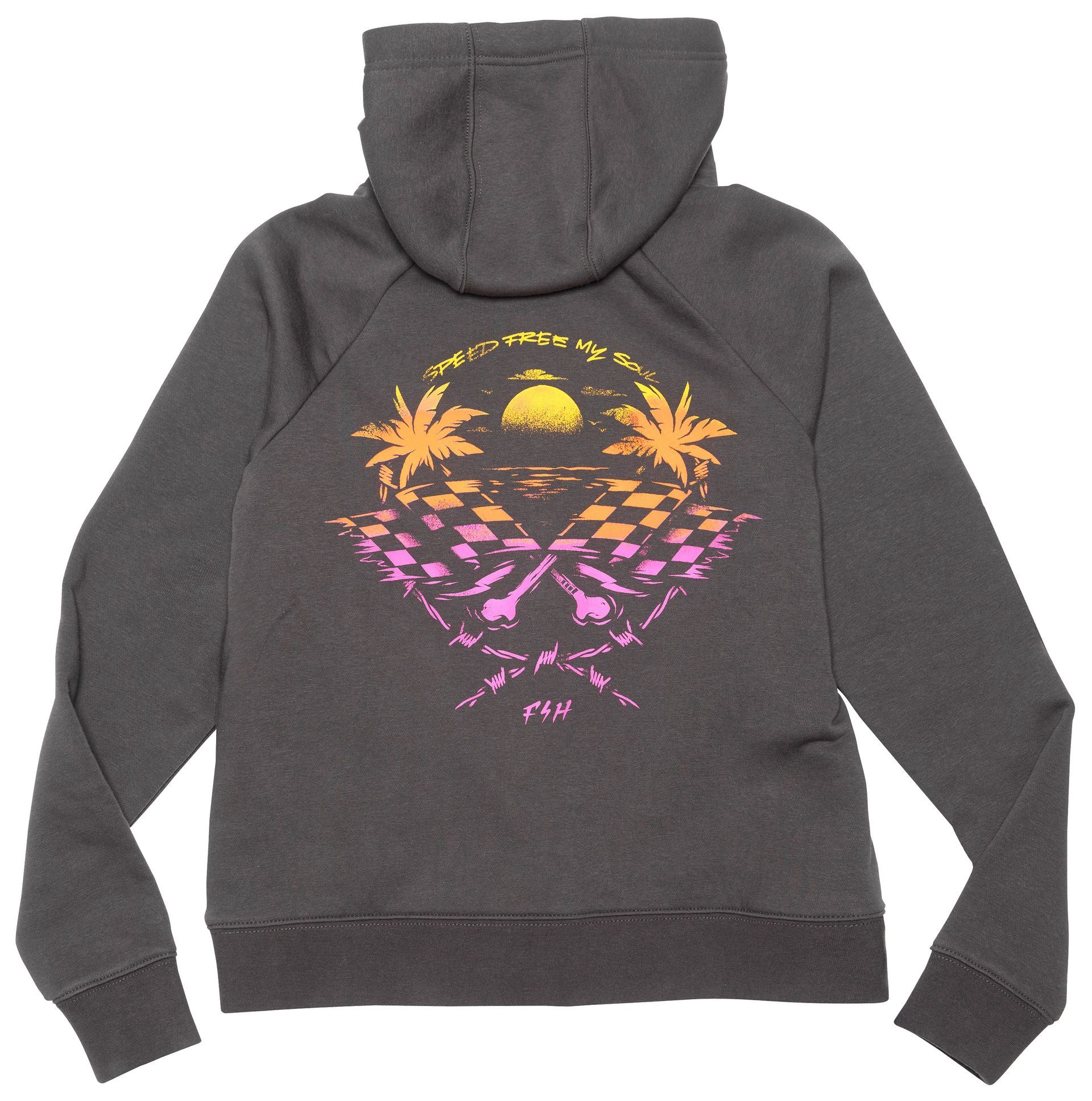 FastHouse WMN SUNSTRCK HDPLLOVR BLK 2X