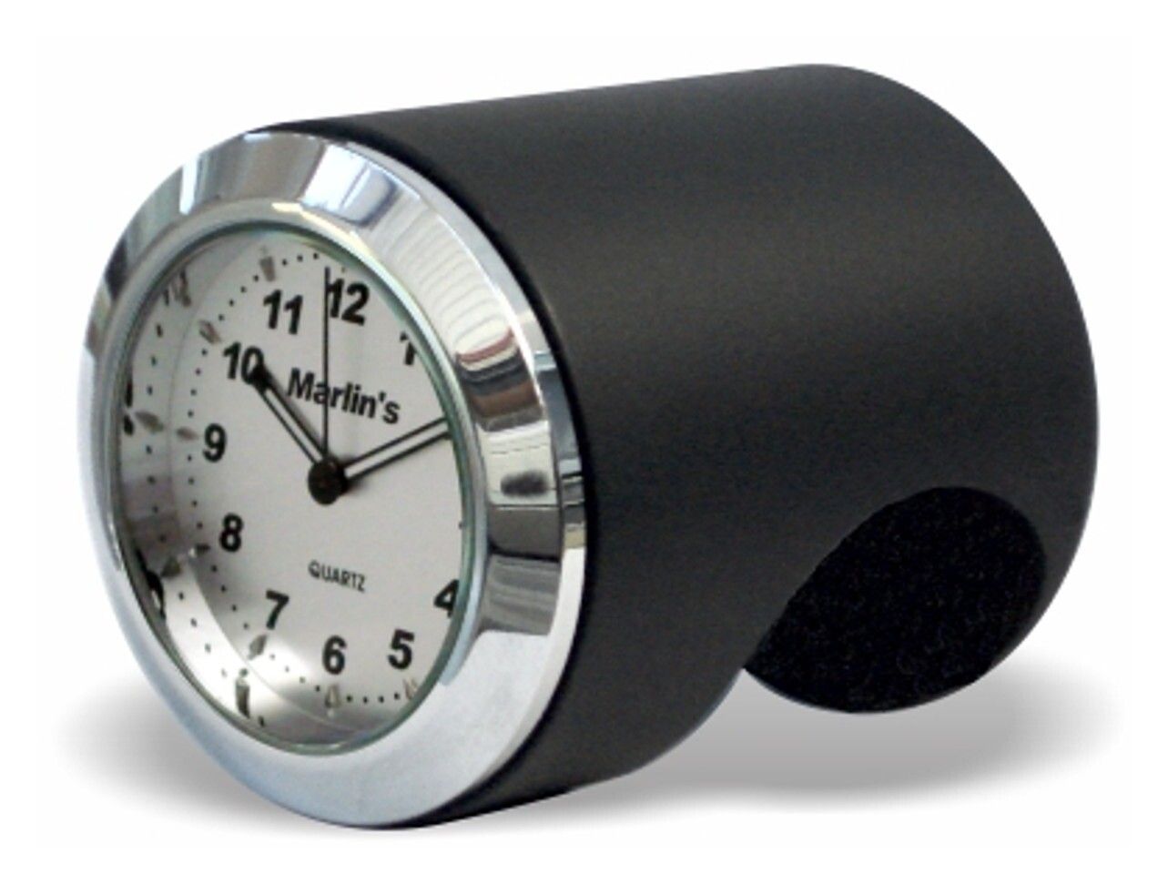 Marlin's Talon Handlebar Mount Clock / Thermometer Black / 1-1/4" Bars