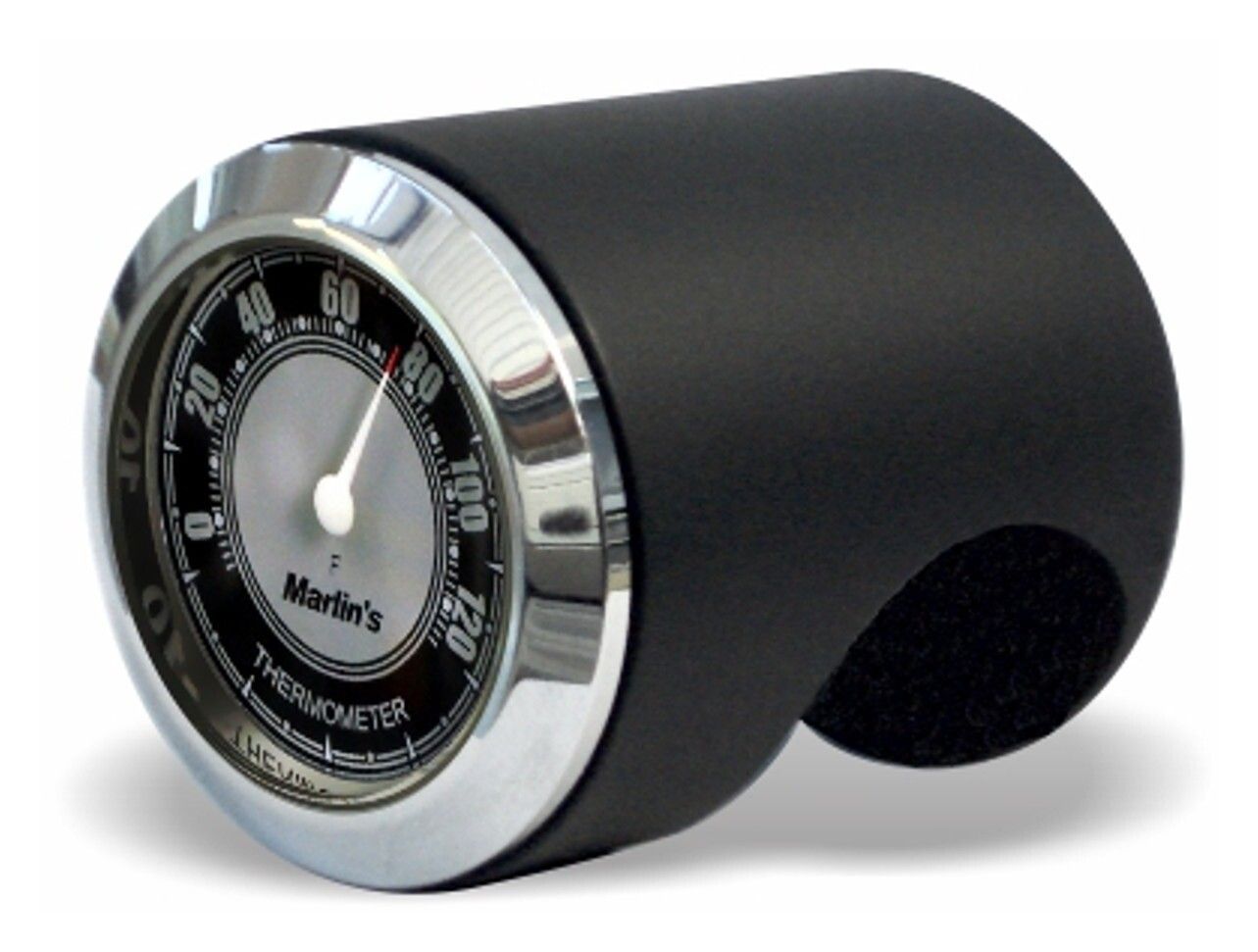 Marlin's Talon Handlebar Mount Clock / Thermometer Chrome / 1-1/4" Bars