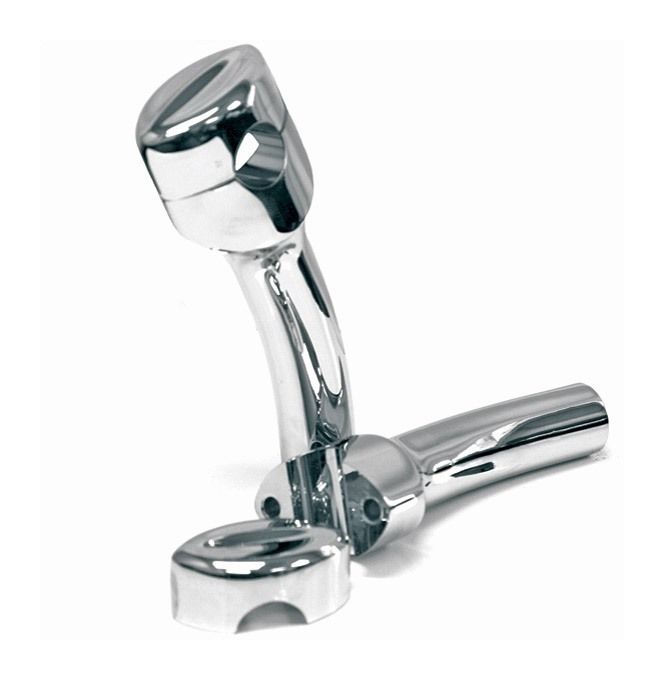 LA Choppers 5-1/2" Hefty Mohawk Chrome Risers with 1-3/4″ Pullback undefined