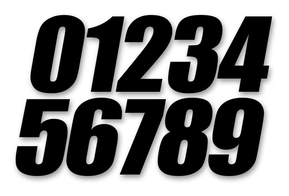 D'COR Visuals SX Series Numbers Black 9 6"