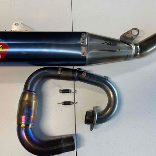 FMF FACTORY 4.1 RCT TITANIUM ANODIZED FULL EXHAUST SYSTEM W/ CARBON END YAMAHA YZ450F 
