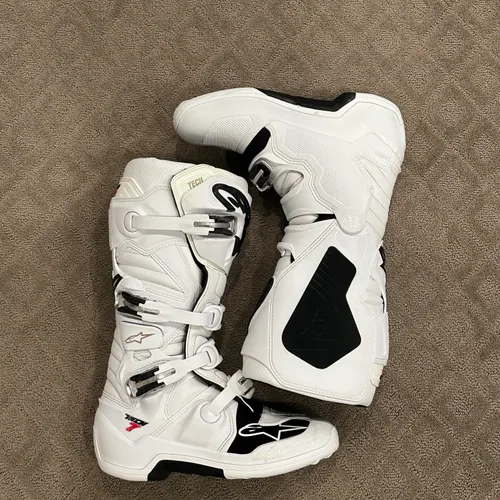 ALPINESTARS TECH 7 BOOTS - White Size 10