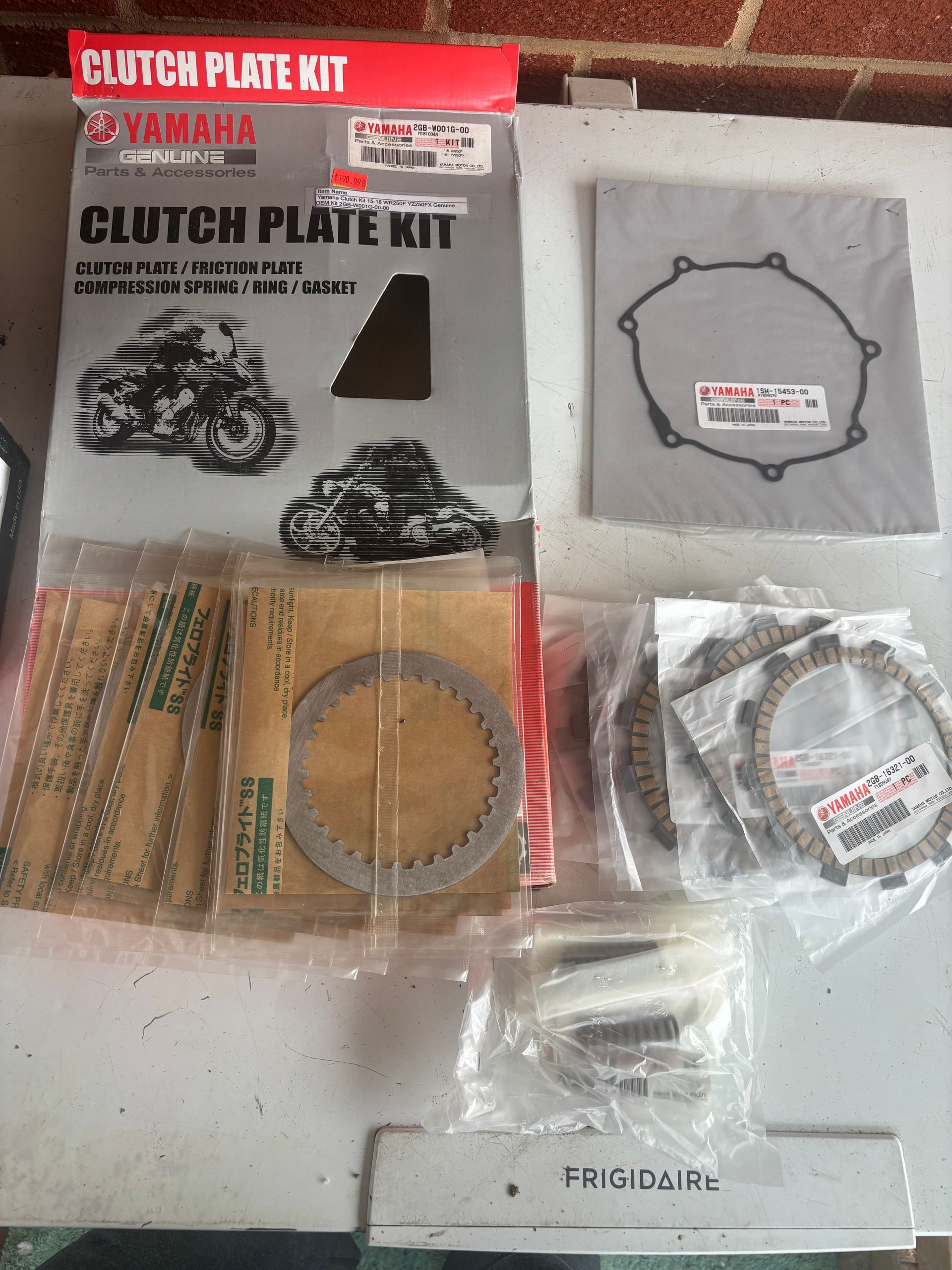 Yamaha OEM Clutch Kit 2GB-W001G-00-00 YZ250FX 17-19 WR250F 17-19 
