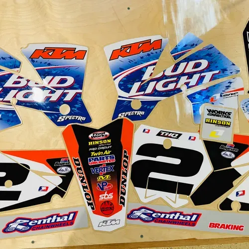 2003 2004 KTM SX MC Bud light replica graphics Kit
