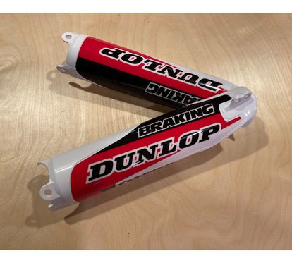 Honda Fork Guards CR125/250 CRF250/450 White With Graphics 