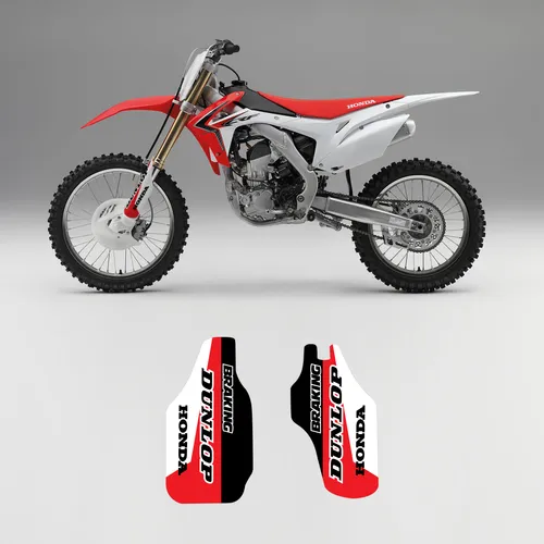 Honda Fork Guards CR125/250 CRF250/450 White With Graphics 