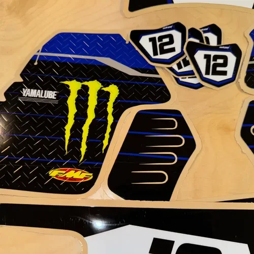 1990-2023 YAMAHA PW50 FACTORY GRAPHIC KIT with RIDER NUMBER MOTOCROSS DECALS